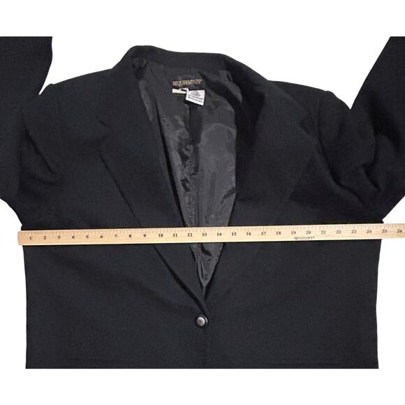 Requirements Pure New Wool One Button Black Jacket 18 - Picture 4 of 6